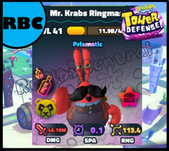 MR. KRABS RINGMASTER – CHEAP SPONGEBOB TOWER DEFENSE – SBTD UNIT
