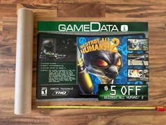 DESTROY ALL HUMANS Video Game Store Display Banner 26×36″ XBOX PS2 Promo Sign