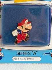 1989 Nintendo Collector Pins Series “A” No. 6 Mario Profile Ace Novelty!