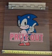 Vintage SEGA Sonic the Hedgehog UFO Catcher PRIZE OUT Door Japan Arcade Crane