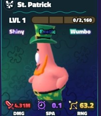 ST. PATRICK ✨SW✨ – OP ST PATRICKS EVENT UNIT – SpongeBob Tower Defense SBTD