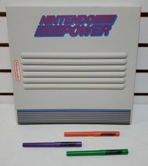 1980’s Nintendo Power 3-Ring Binder/Folder w/3 Original Highlighters *READ*