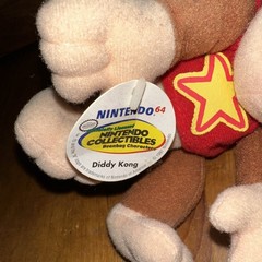 Diddy Kong Nintendo 64 Collectibles Beanbag 1997 Officially Licensed 5”