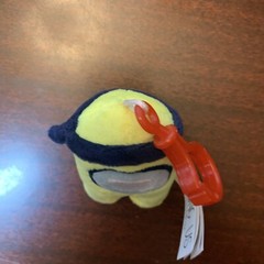 Toikido Among Us 4″ Yellow Ninja key ring plush, Innersloth LLC, Just Toys Intl