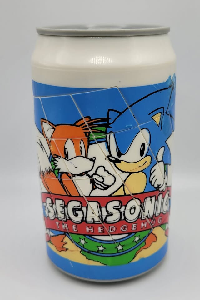 VTG 90s Sega Japan Sonic the Hedgehog Tails Gaming Sliding Can Coin Bank Puzzle