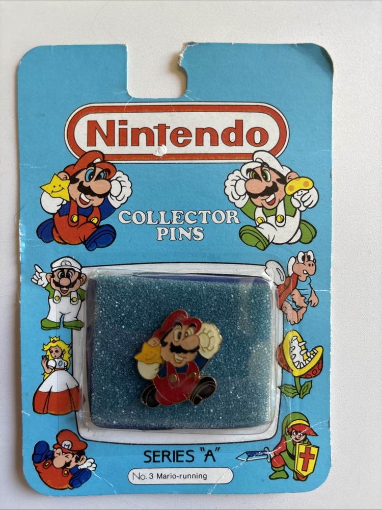 Nintendo Collectors Enamel Pin 1989 Super Mario Series “A” Running Mario #3 New
