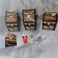 3 Blind Boxes Mojang Mattel Mini Figures Minecraft Chest Series 3 & 4 Opened