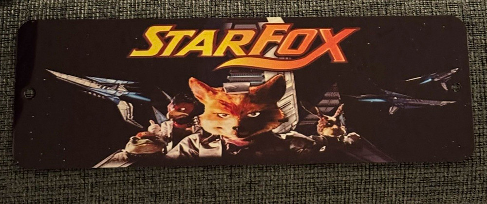 Star Fox Nintendo Video Game 4×12 Metal Wall Sign Retro Gaming