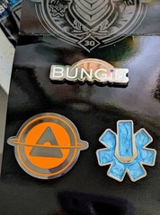 Bungie 30th Anniversary 3 Piece Set Collectible Pins Halo Marathon Destiny 2 Dev