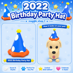 2022 Birthday Party Hat Pet Wear Adopt From Me Today Fast Delivery✨Top Picks✨