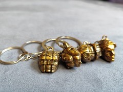 Metal Orbs Set Chaos Exalted Vaal Regal Keychain gift Path of Exile PoE brass