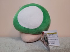 Nintendo 6″ Green 1Up Mushroom Plush Sanei-Boeki Little Buddy Mario Power-Up