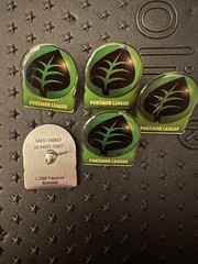 Pokémon League grass energy pin, Vintage 2008, lapel pin