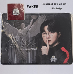 FAKER Mouse Pad + PIN [Lot of 2] League of Legends T1 OFFICIAL