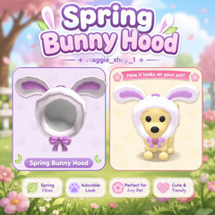 Spring Bunny Hood Pet Wear Adopt From Me Today ✨ Fast Delivery ✨ Top Picks ✨