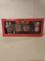 Super Mario 16 oz Collectible Drinking Glass Set Luigi Yoshi Princess Peach NEW