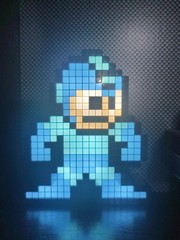 PDP Pixel Pals Mega Man 002, Light Up Figurine, 8-Bit NES Nintendo, Capcom