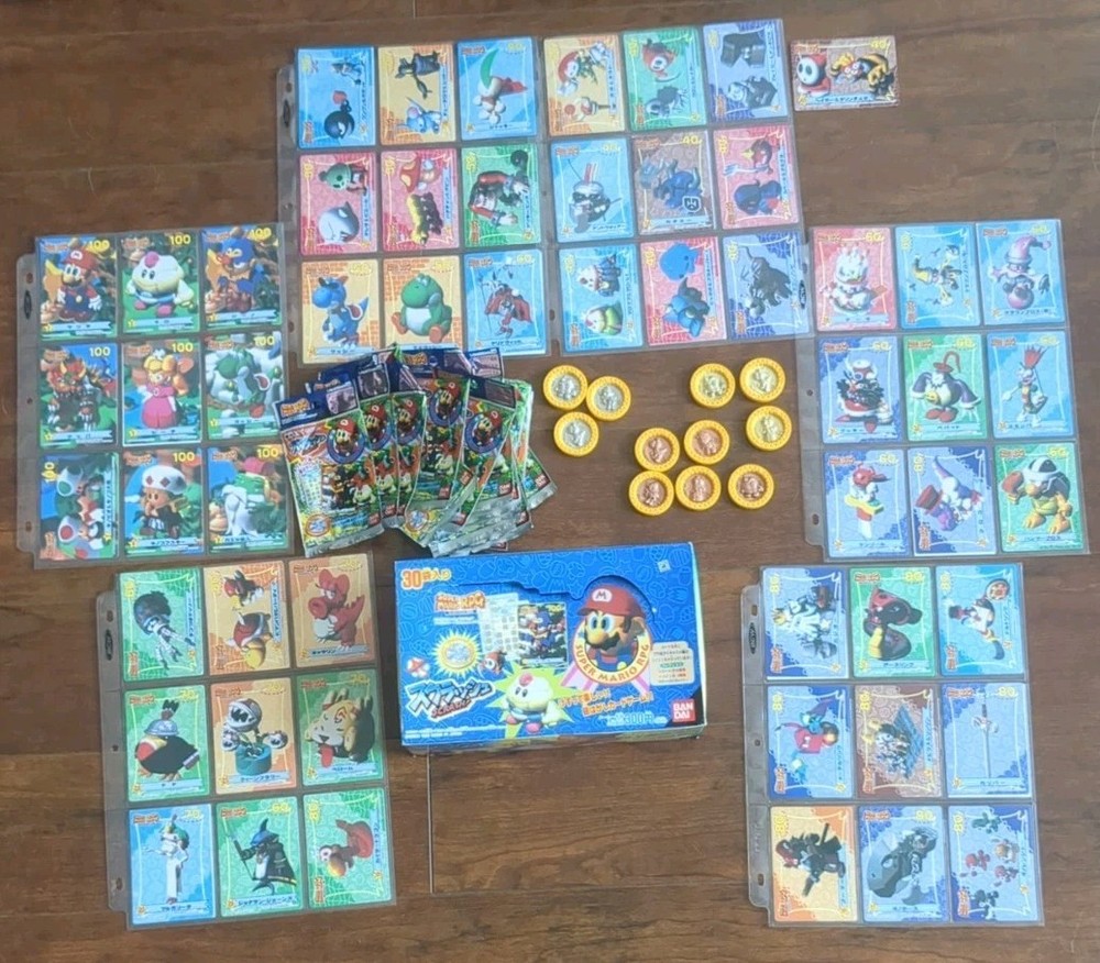 RARE Super Mario RPG Cards Coins Box FULLSet 1995 Japan Figure Geno Mallow Plush
