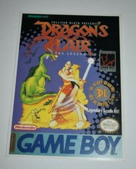 1989 DRAGON’S LAIR The Legend Nintendo Gameboy Vtg Toys ‘R’ Us VIDPRO CARD