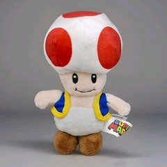 Nintendo Red Toad Mushroom Plush 7” Stuffed Animal Super Mario Bros.