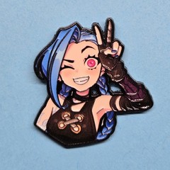 Jinx Enamel Pin League of Legends Arcane Video Game Badge