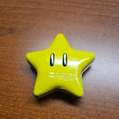 Official Nintendo Super Mario Bros Star Shaped Candy Metal Tin
