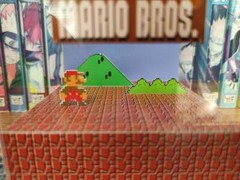 Super Mario Bros – Mario Title Handmade Diorama -Gameboy Gaming Cube-Fanart