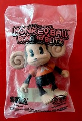 Rare 2006 Nintendo Wii Super MonkeyBall Banana Blitz figurine, sealed pkg