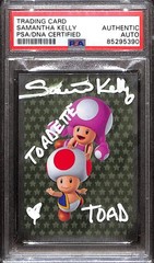 PSA Signed Samantha Kelly Toad & Toadette Super Mario Playtime Sticker Album