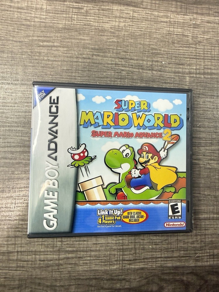 Super Mario Advance 2 Super Mario World Custom Game Case For GBA *NO GAME*
