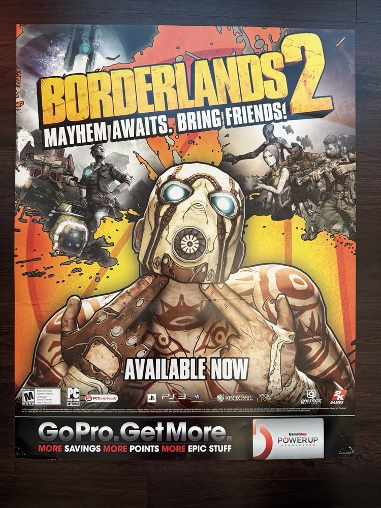 2012 Borderlands 2 GameStop Promo Poster