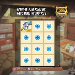 Animal Jam Classic (AJC) Rare Blue Headdress (READ DESCRIPTION) (CHEAP)