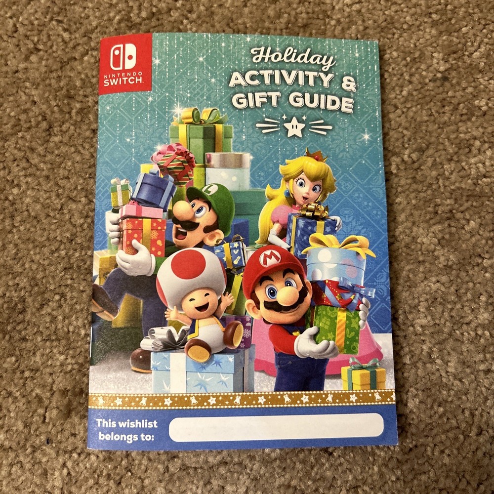 Nintendo Holiday Activity and Gift Guide Promotional Booklet for Switch 2022
