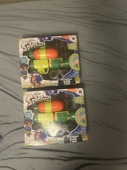 2018 Splatoon Splattershot Toy Paint Gun Set With Box Missing Paint