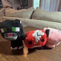 Mojang Minecraft Cat Mooshroom Pig Plush Dolls Video Game Merchandise