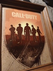 Call Of Duty Shield Framed Art Print, Activision. 10×8″ Shooter Gaming, Military