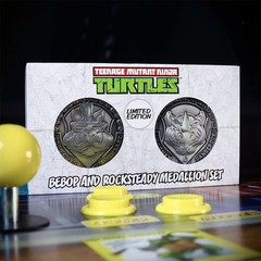 TMNT Teenage Mutant Ninja Turtles Medallion Set Limited Edition Bebop Rocksteady
