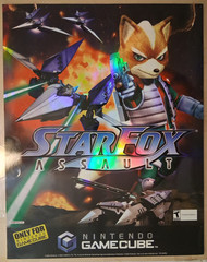 Star Fox Assault Nintendo Gamecube NGC GCN Holographic Poster 2004 Starfox