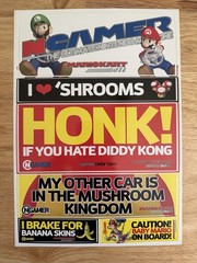 MEGA RARE FUNNY NINTENDO MARIO KART Wii CAR STICKERS FOR COLLECTORS