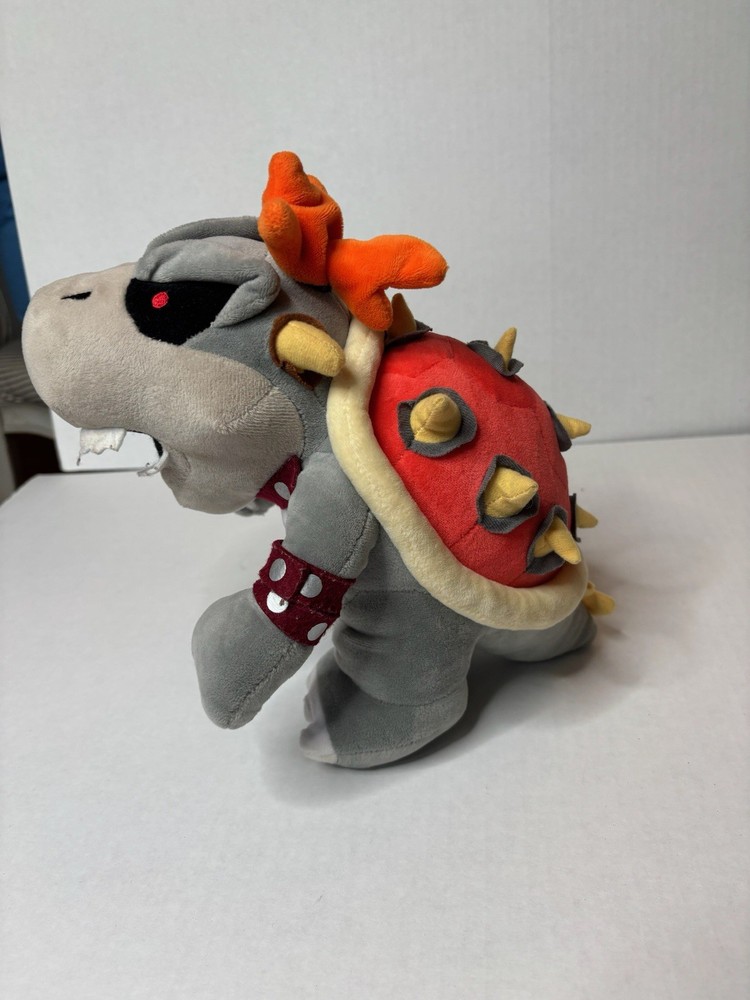 Super Mario Bros Dry Bones Bowser Plush Stuffed Toy Nintendo San-ei Co. 10″
