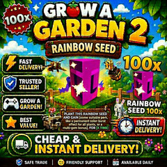 🌈 100x Rainbow Seeds | Grow a Garden 2 | Fast Delivery
