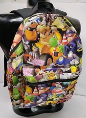 Nintendo Mario Kart Backpack Rare Print: BOWSER YOSHI LUIGI WALUIGI DONKEY KONG