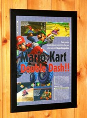 Mario Kart Double Dash Rare Small Poster / Ad Page Framed Nintendo GameCube
