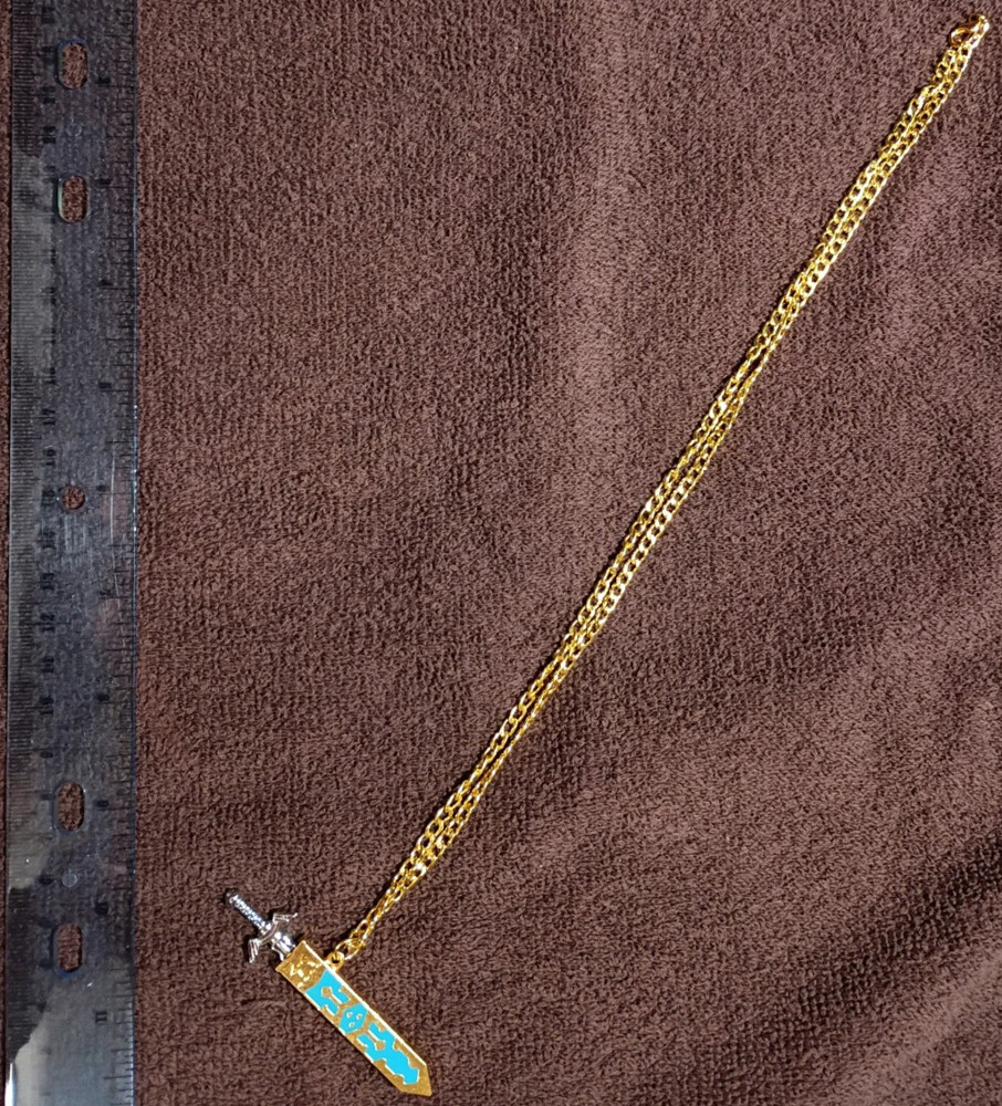 New! The Legend of Zelda LINK MASTER SWORD NECKLACE – neck chain pendant skyward