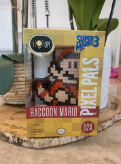 Super Mario Bros. 3 Raccoon Mario Pixel Pals #024 Light-Up Figure New in Box