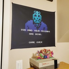 8-bit Jason mouse pad + tapestry Friday the 13th banner wall flag Nintendo