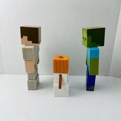 Lot Of 8 Minecraft Warden Torch Light-Up Diamond Ore Potion Bottle WORKS