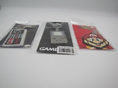Nintendo Keychains Lot of 3. Super Mario, Game Boy (Metal), Nintendo Controller
