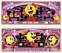 40 Pack Miss Pacman Video Game Money Collectible Novelty 1 Million Dollar Bills