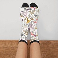 Print Mushroom Pattern Cool Socks For Men Women Fun Novelty One Size, Color 4